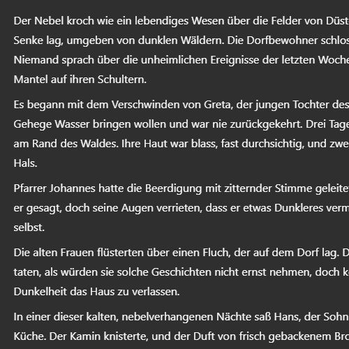Horrorgeschichte mit einem gruseligen Vampir
